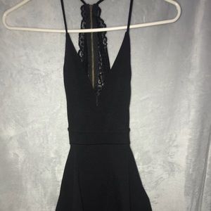 Short flowy lace back dress